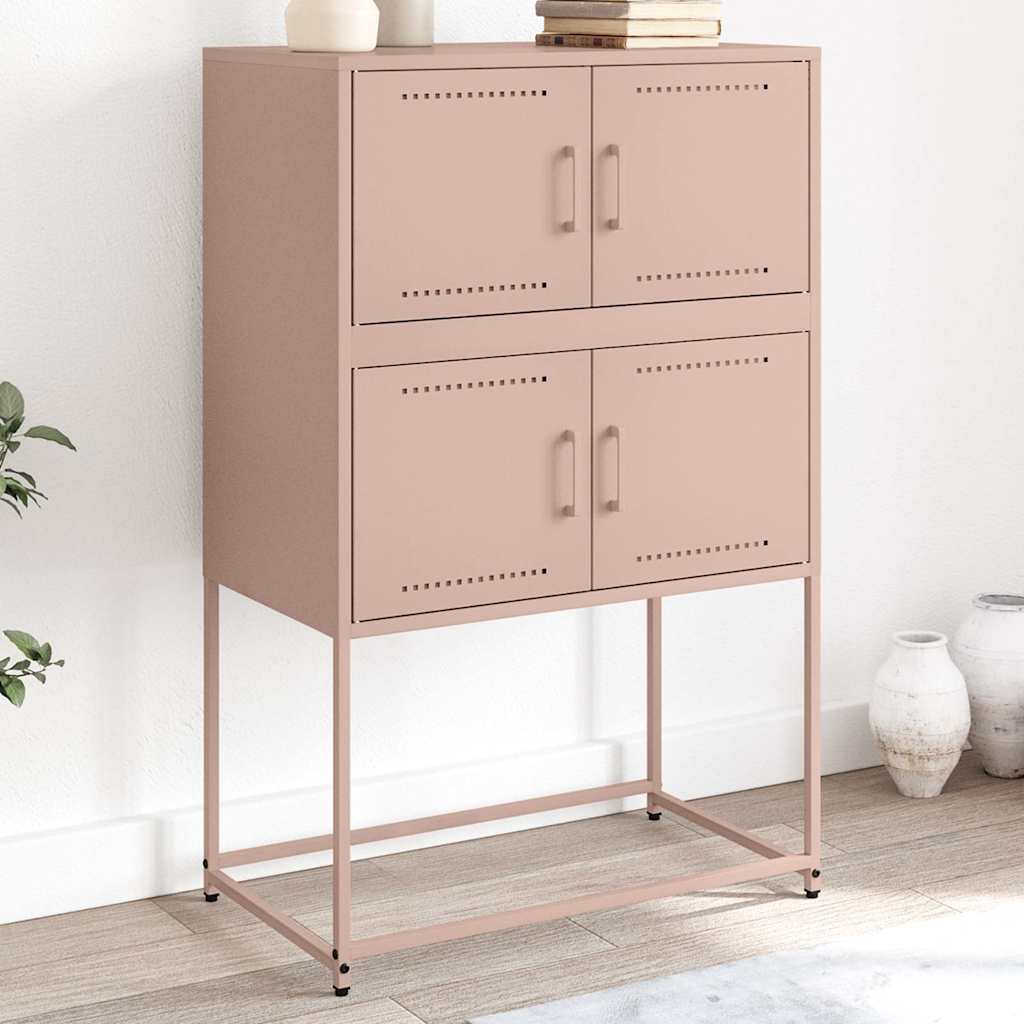 E-shop Multidom Komoda ružová 68,5x38,5x107 cm oceľ