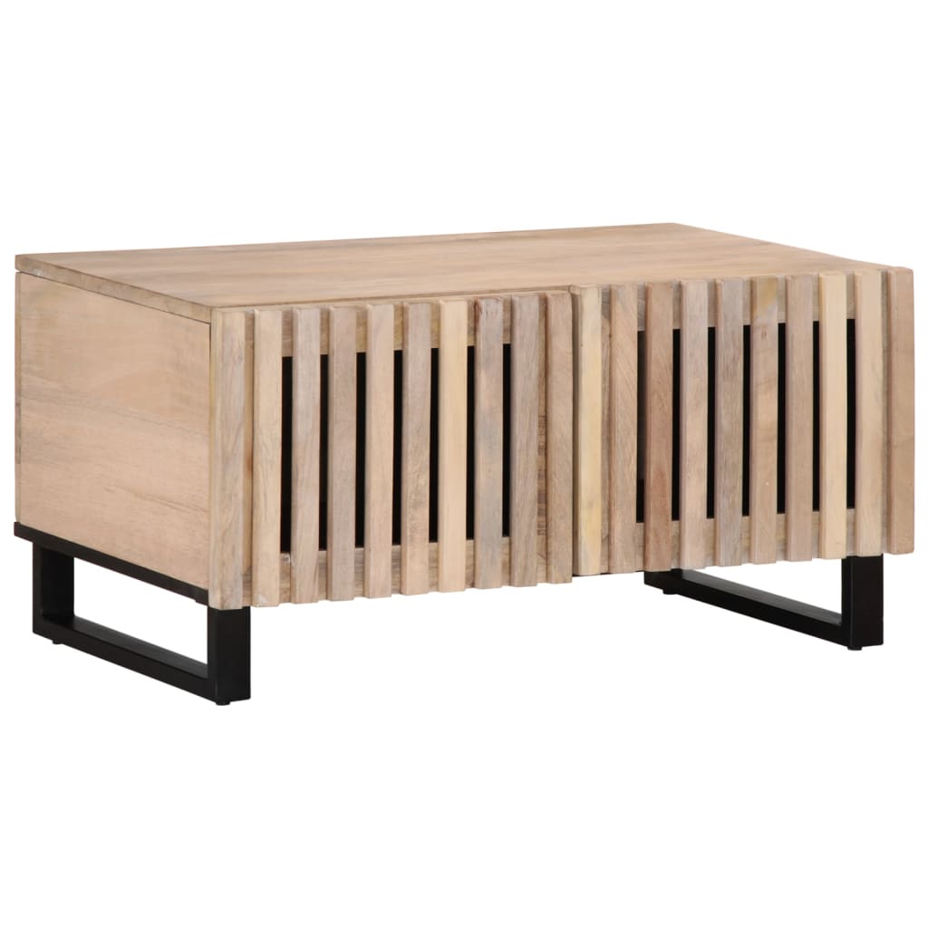 E-shop Multidom Konferenčný stolík, biely 80x51x40 cm, mangový masív