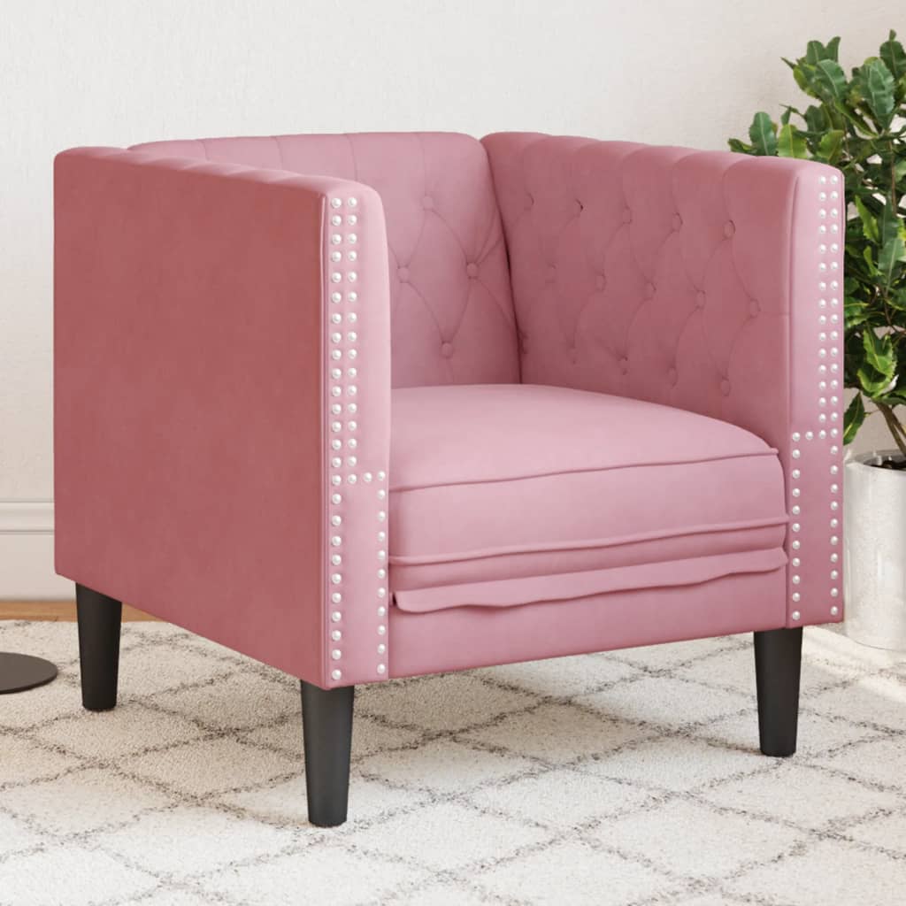 E-shop Multidom Pohovka Chesterfield ružová zamat