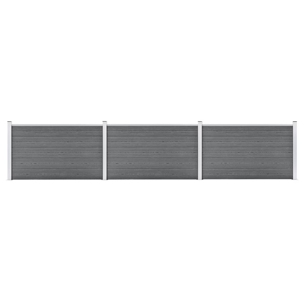 E-shop Multidom Záhradný plot, WPC 526x106 cm, sivý