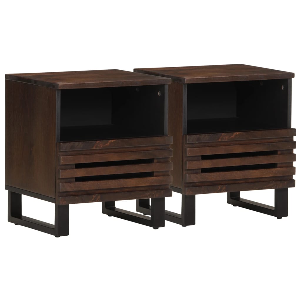 E-shop Multidom Nočné stolíky 2 ks 40x34x46 cm masívne mangovníkové drevo