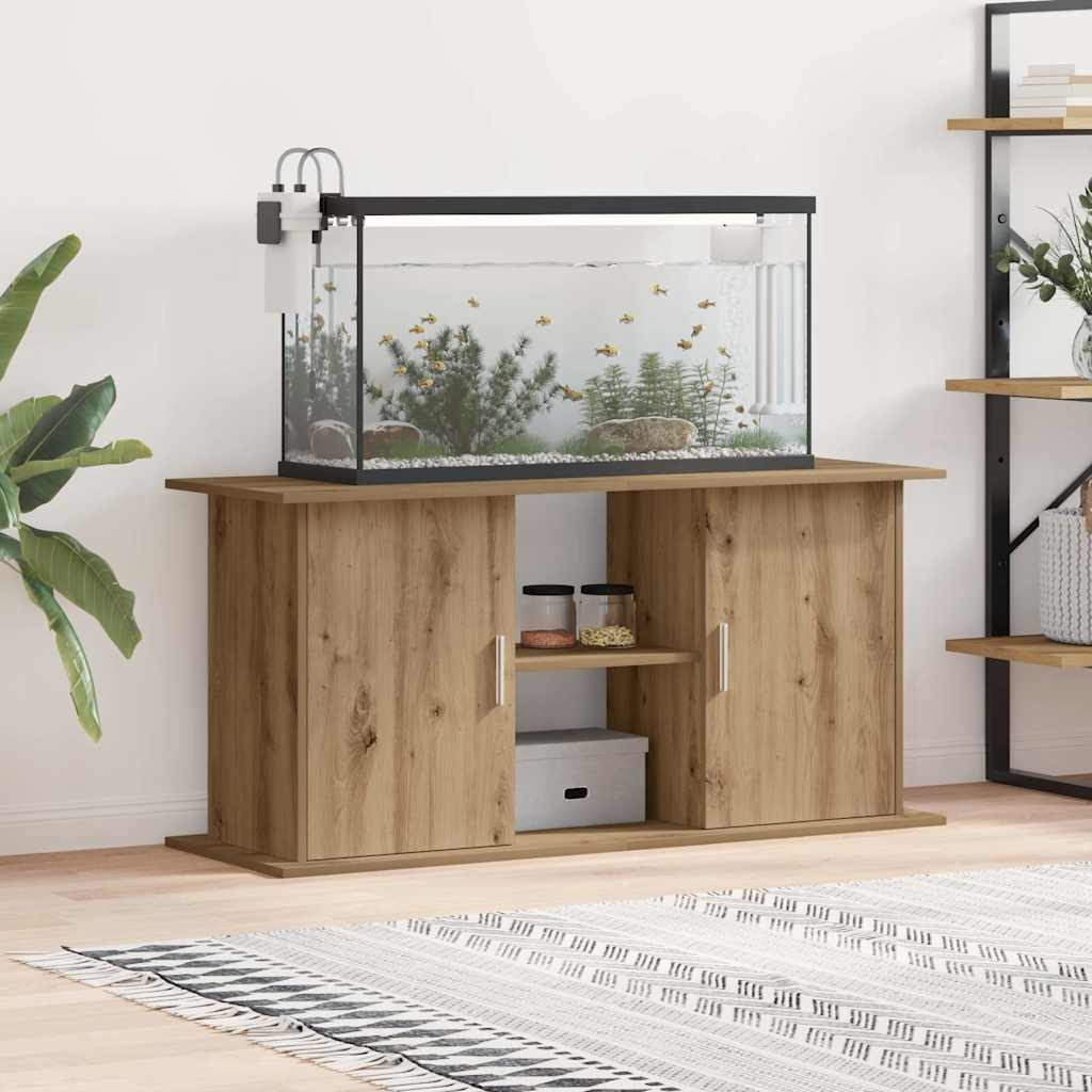 E-shop Multidom Stojan na akvárium, dubový, remeselný, 121x41x58 cm, umelé drevo