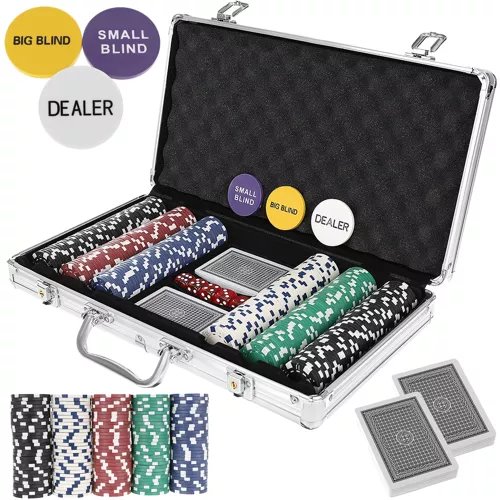 Poker sada 300 žetónov v HQ kufri ISO 23528