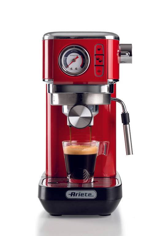 E-shop Ariete Pákový kávovar Moderna Slim 1381/33, červený