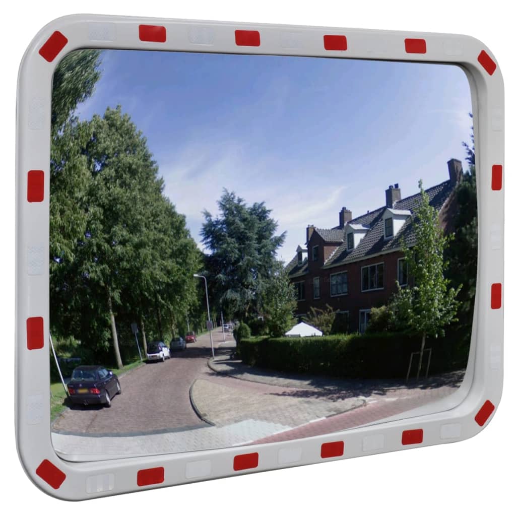 E-shop Multidom Konvexné dopravné zrkadlo, obdĺžnik 60x80 cm, s odrazkami