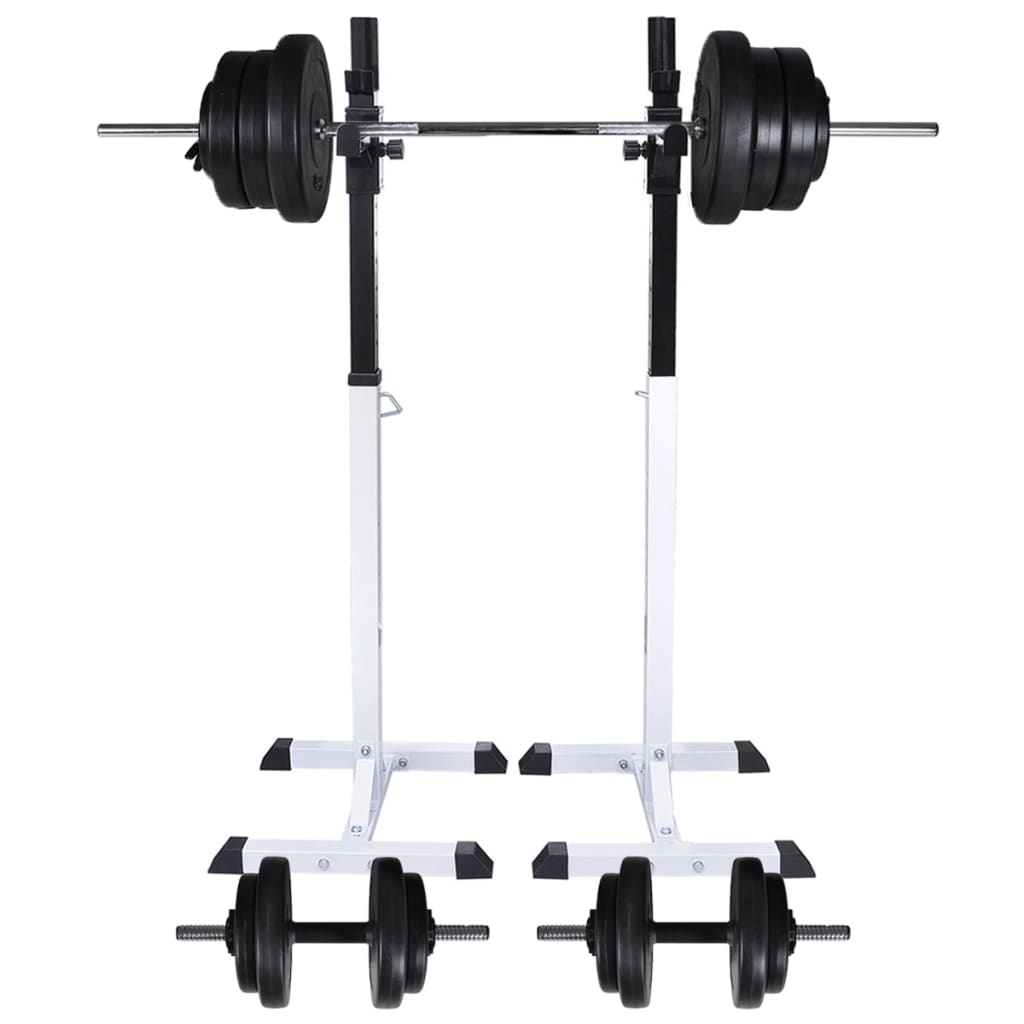 E-shop Multidom Stojan na drepy so sadou činiek barbell a dumbbell 60,5 kg
