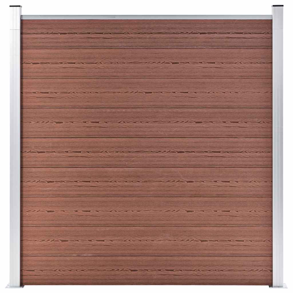 E-shop Multidom Záhradný plot, WPC 180x186 cm, hnedý