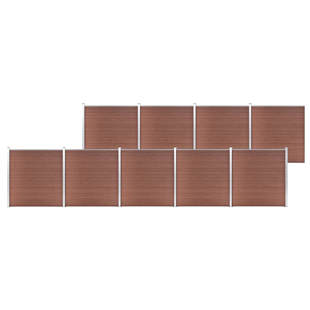 E-shop Multidom Záhradný plot, WPC 1564x186 cm, hnedý