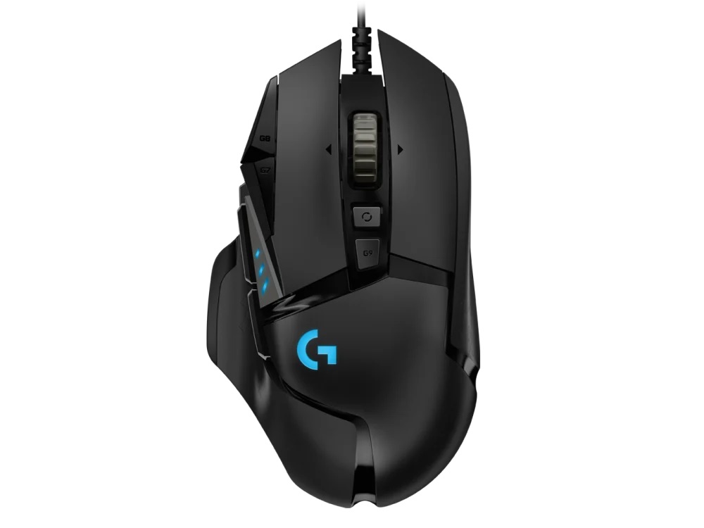 Logitech G502 HERO/Herná/Optická/Pre pravákov/25 600 DPI/Drôtová USB/Čierna