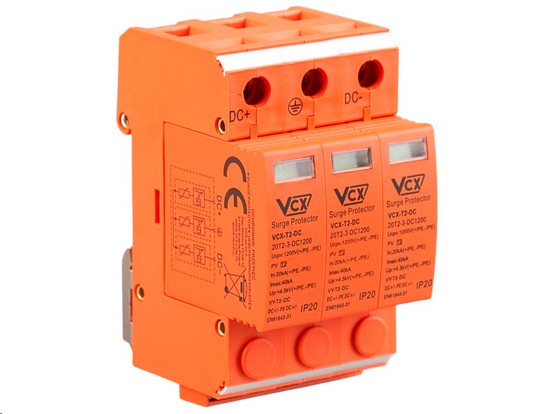 Prepäťová ochrana VCX DC triedy T2 (C) 3P 1200V Professional Plus