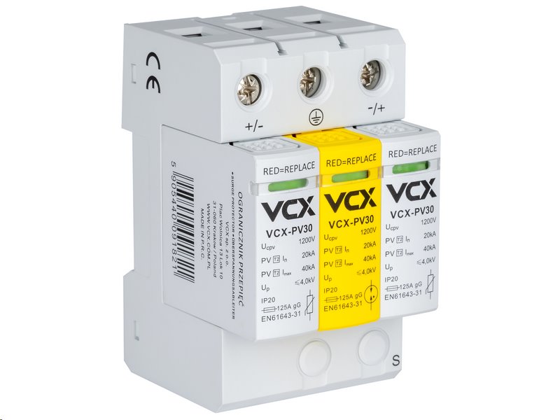 E-shop Přepěťová ochrana VCX PV30 DC třída T2 (C) 3P 1200V