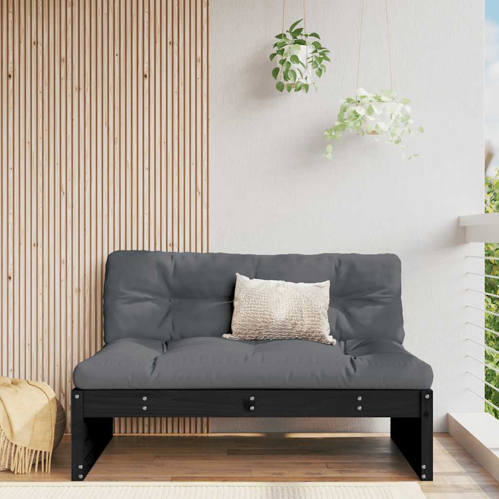 E-shop Multidom Stredová pohovka čierna 120x80 cm borovicový masív