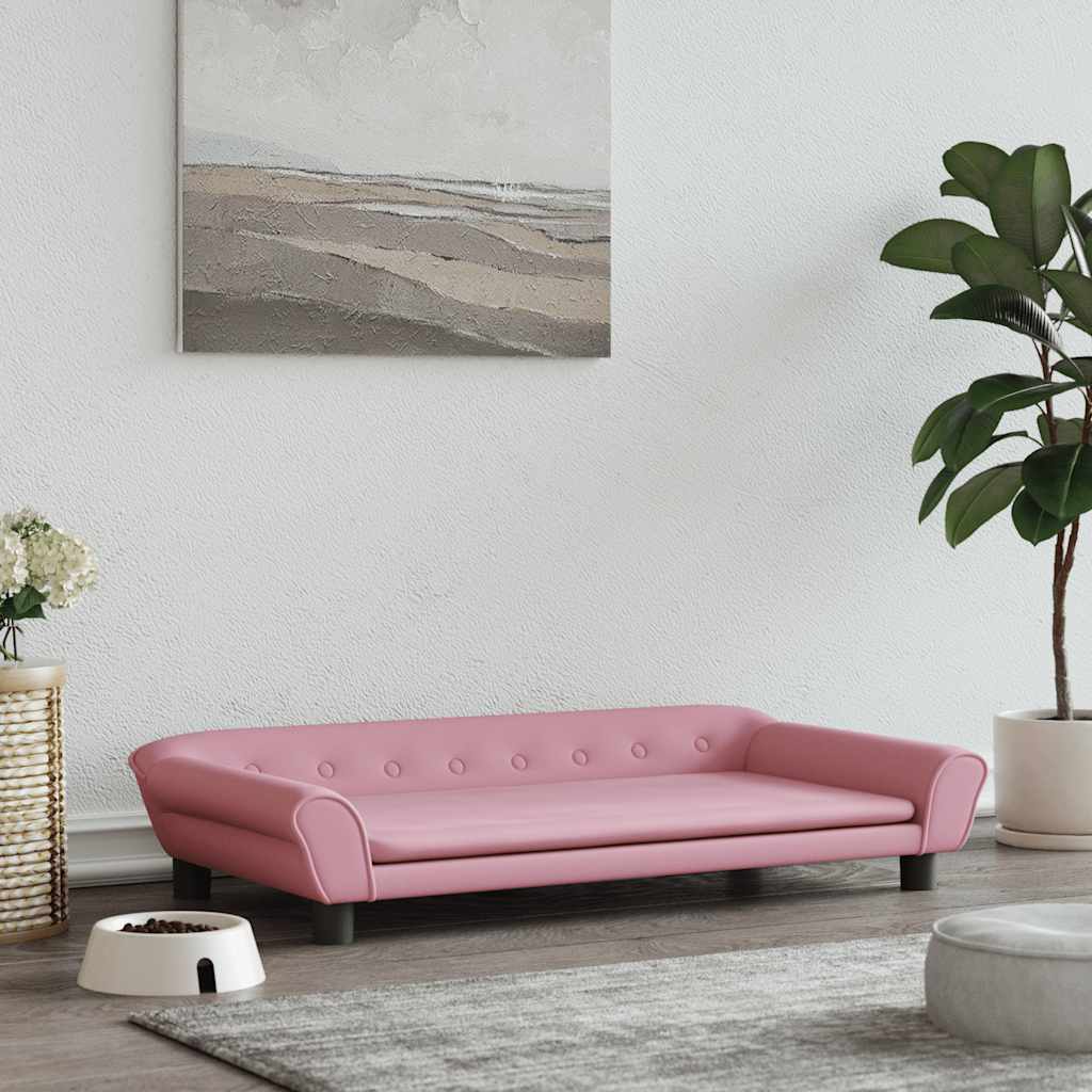 E-shop Multidom Pelech pre psa, ružový 100x50x21 cm, zamat