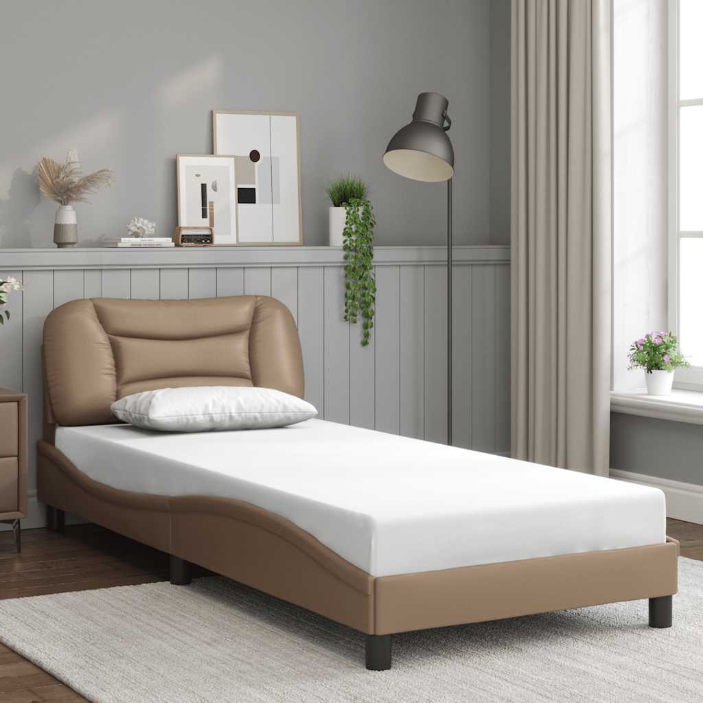 E-shop Multidom Rám postele bez matraca Hvar kapučínový 90x190 cm umelá koža