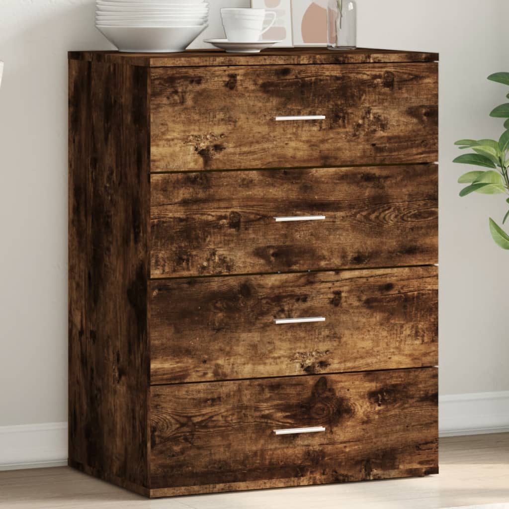 E-shop Multidom Komoda, tmavý dub 60x39x80 cm, kompozitné drevo