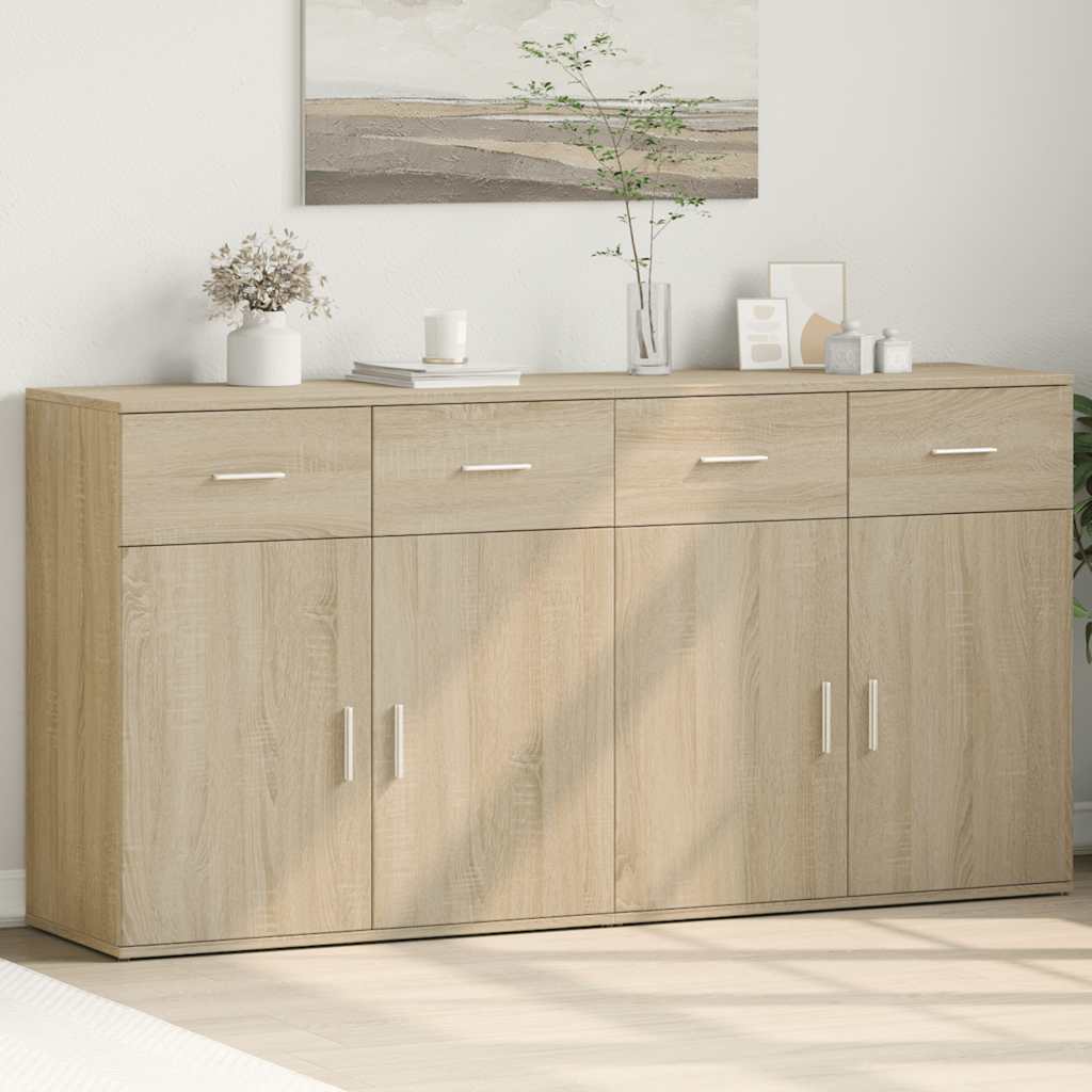 E-shop Multidom Komody 2 ks dub sonoma 79x38x80 cm kompozitné drevo