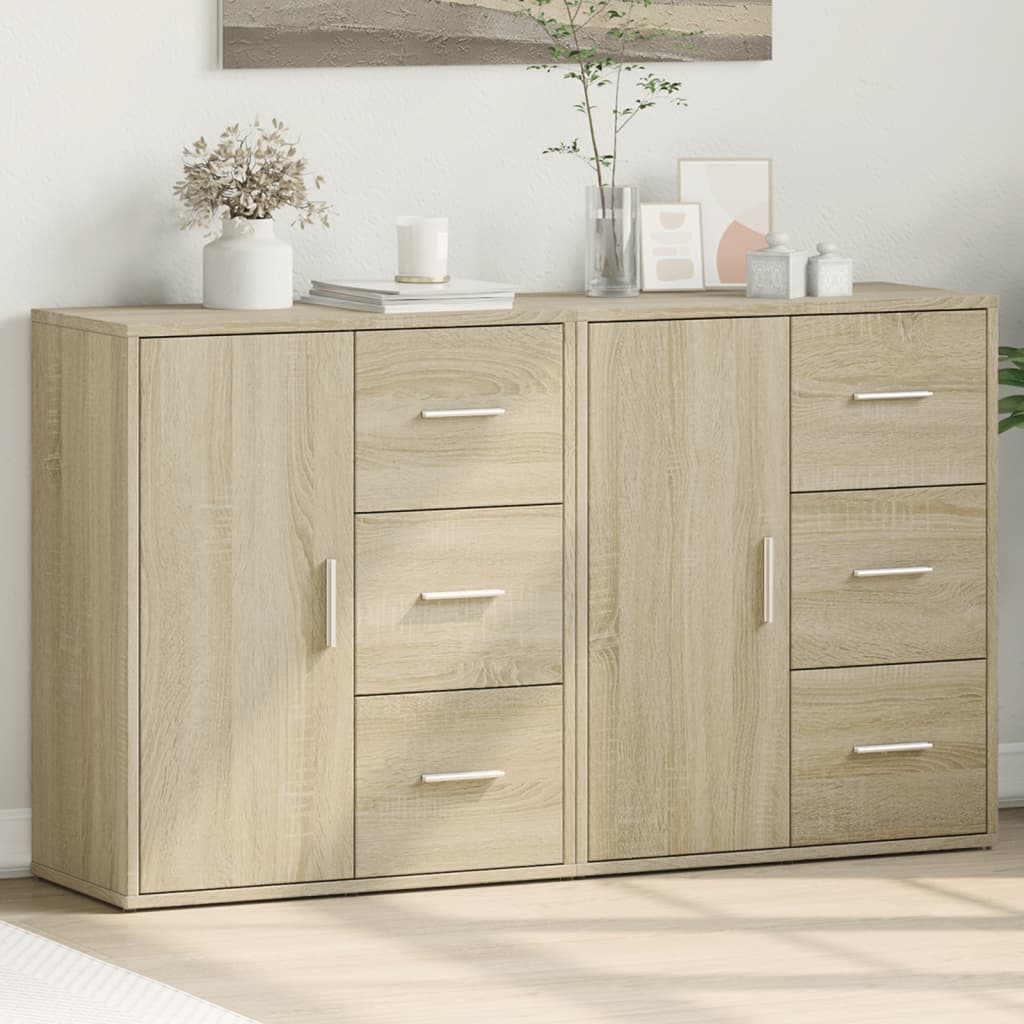 E-shop Multidom Komody 2 ks dub sonoma 60x31x70 cm kompozitné drevo