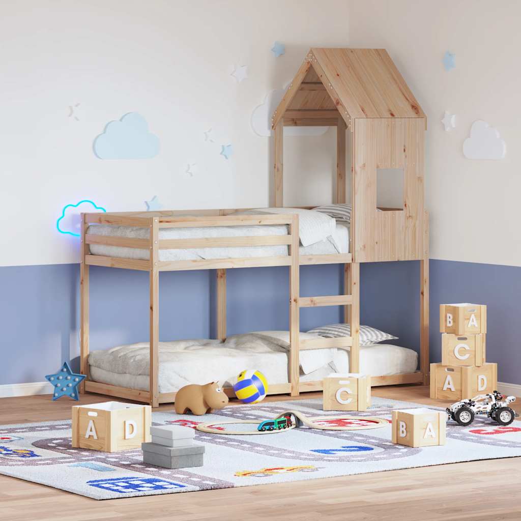 E-shop Multidom Strecha na detskú posteľ 60x89x134,5 cm borovicový masív