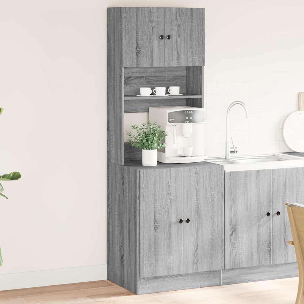 E-shop Multidom Kuchynská skrinka sivá sonoma 60x50x180 cm kompozitné drevo