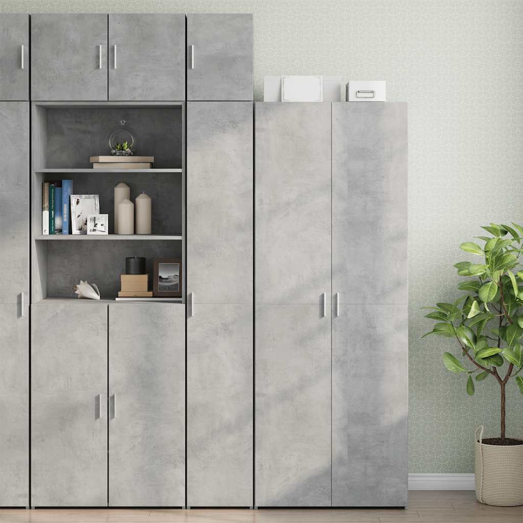 E-shop Multidom Úzka úložná skrinka betónová 30x42,5x225 cm kompozitné drevo