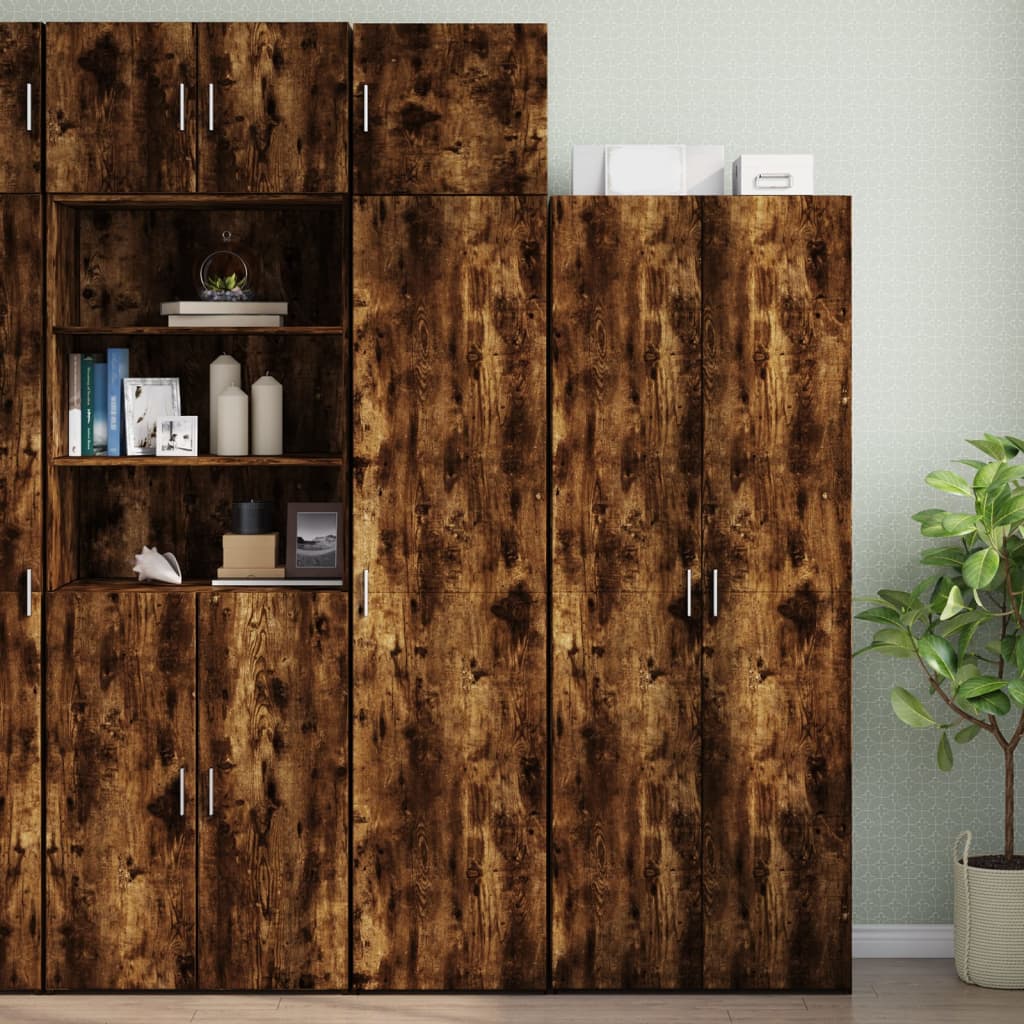 E-shop Multidom Úložná skrinka dymový dub 45x42,5x225 cm kompozitné drevo