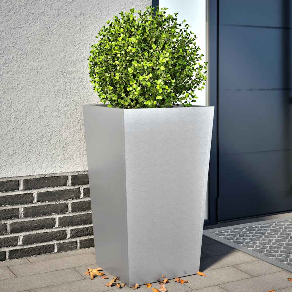E-shop Multidom Záhradné kvetináče 2 ks 45x45x75 cm, pozinkovaná oceľ