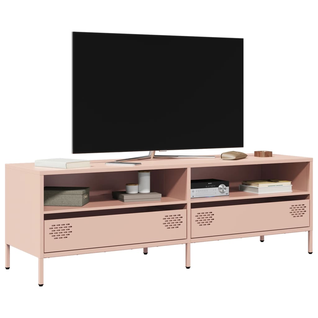 E-shop Multidom TV skrinka ružová 135x39x43,5 cm oceľ valcovaná za studena