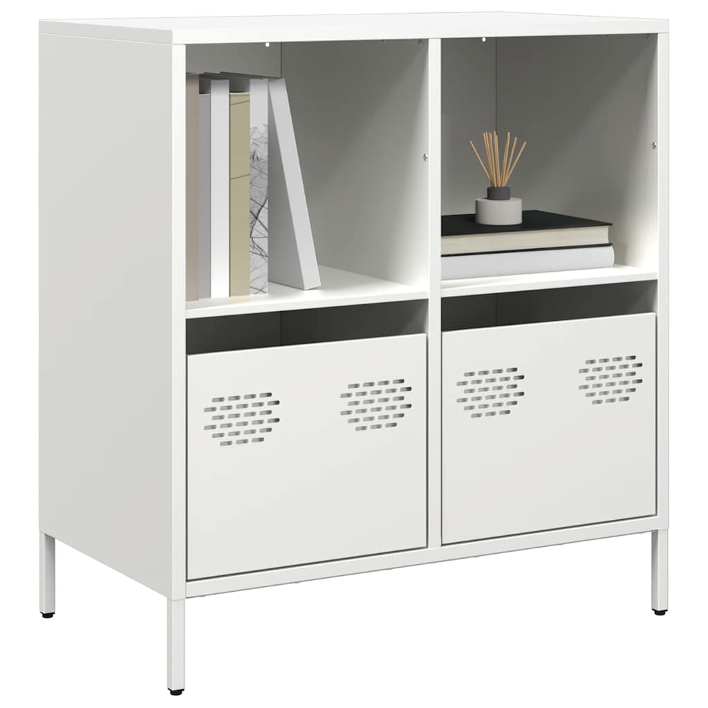 E-shop Multidom Komoda biela 68x39x73,5 cm oceľ valcovaná za studena