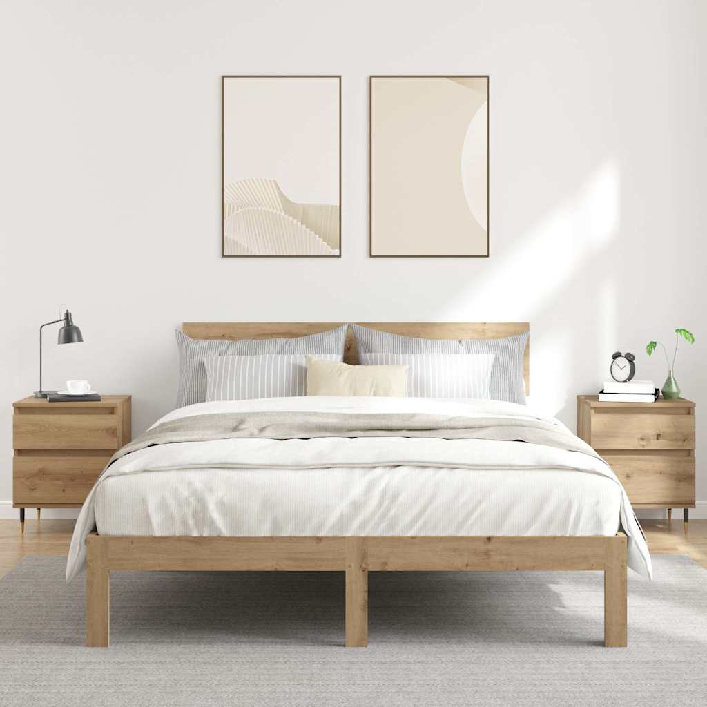 Multidom Nočné stolíky 2 ks dub artisan 40x35x50 cm kompozitné drevo
