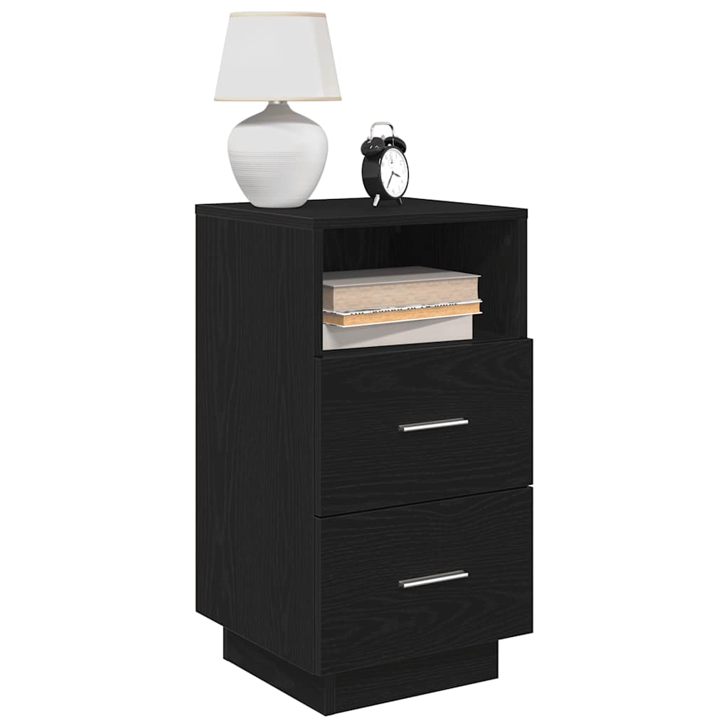 E-shop Multidom Nočné stolíky 2 ks s 2 zásuvkami čierne 36x36x68 cm