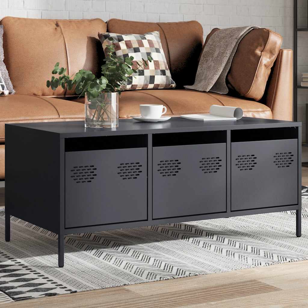 E-shop Multidom Konferenčný stolík antracitová 101,5x50x43,5 cm oceľ