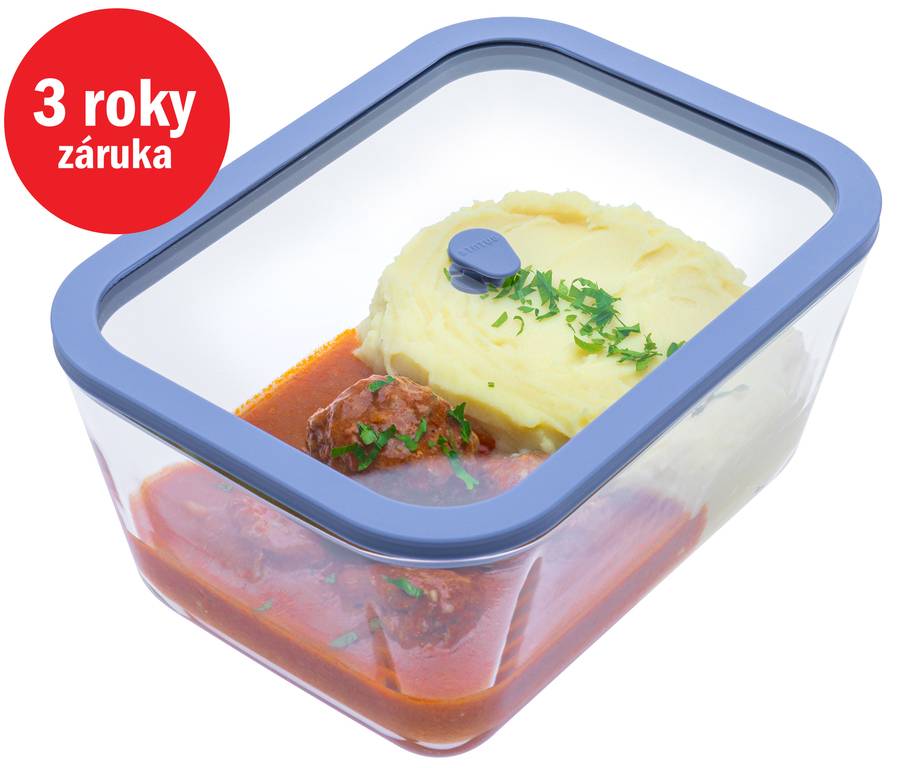 E-shop STATUS Viva sklenená vákuová dóza 2,6l 131108, modrá
