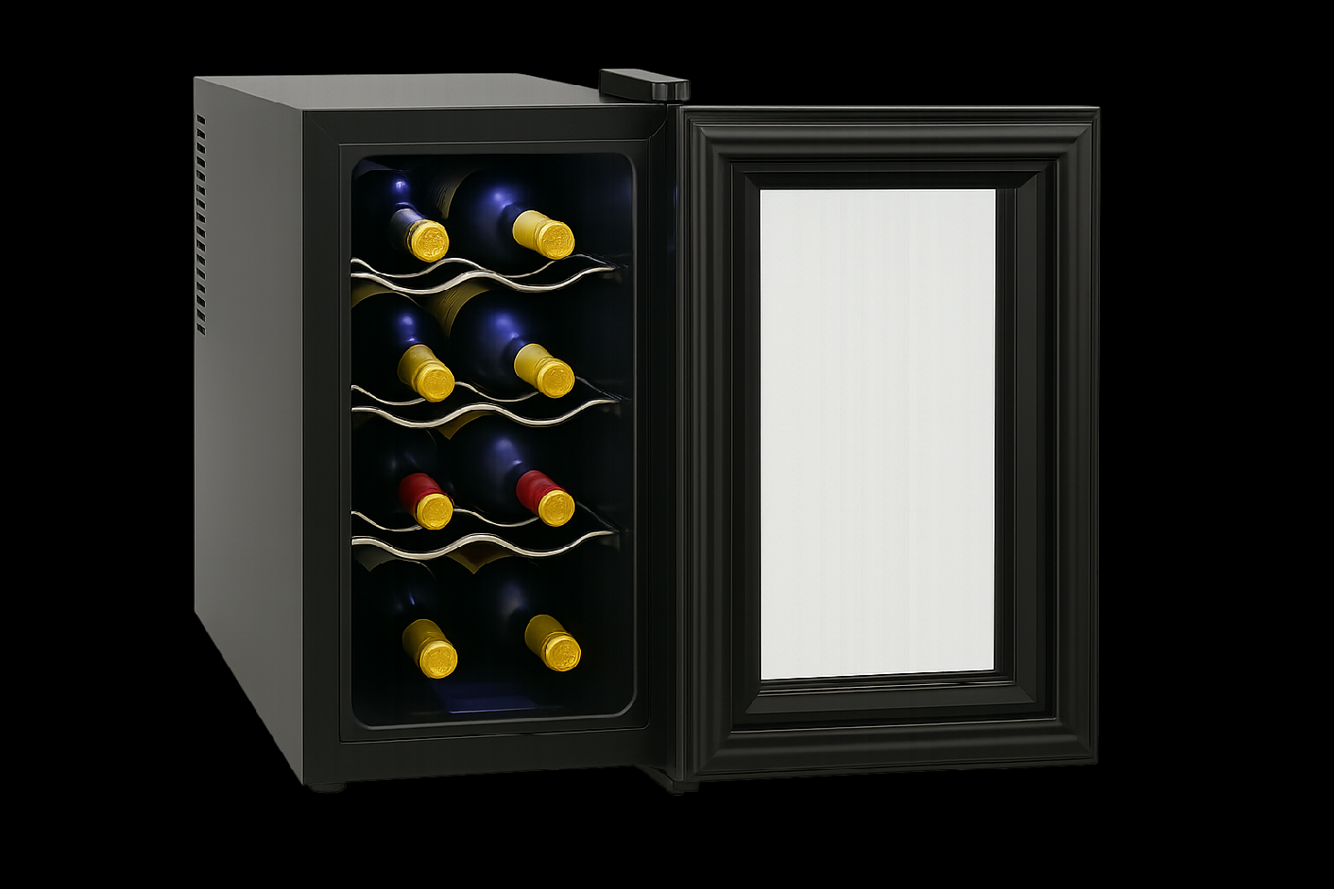 Chladnička na víno/barová chladnička, 25 l, 8 fliaš, LCD displej