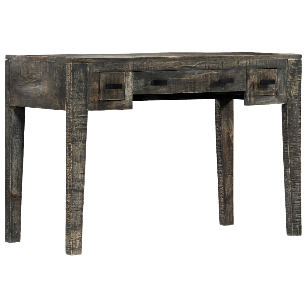 E-shop Multidom Stôl čierny 110x50x75 cm masívne mangovníkové drevo