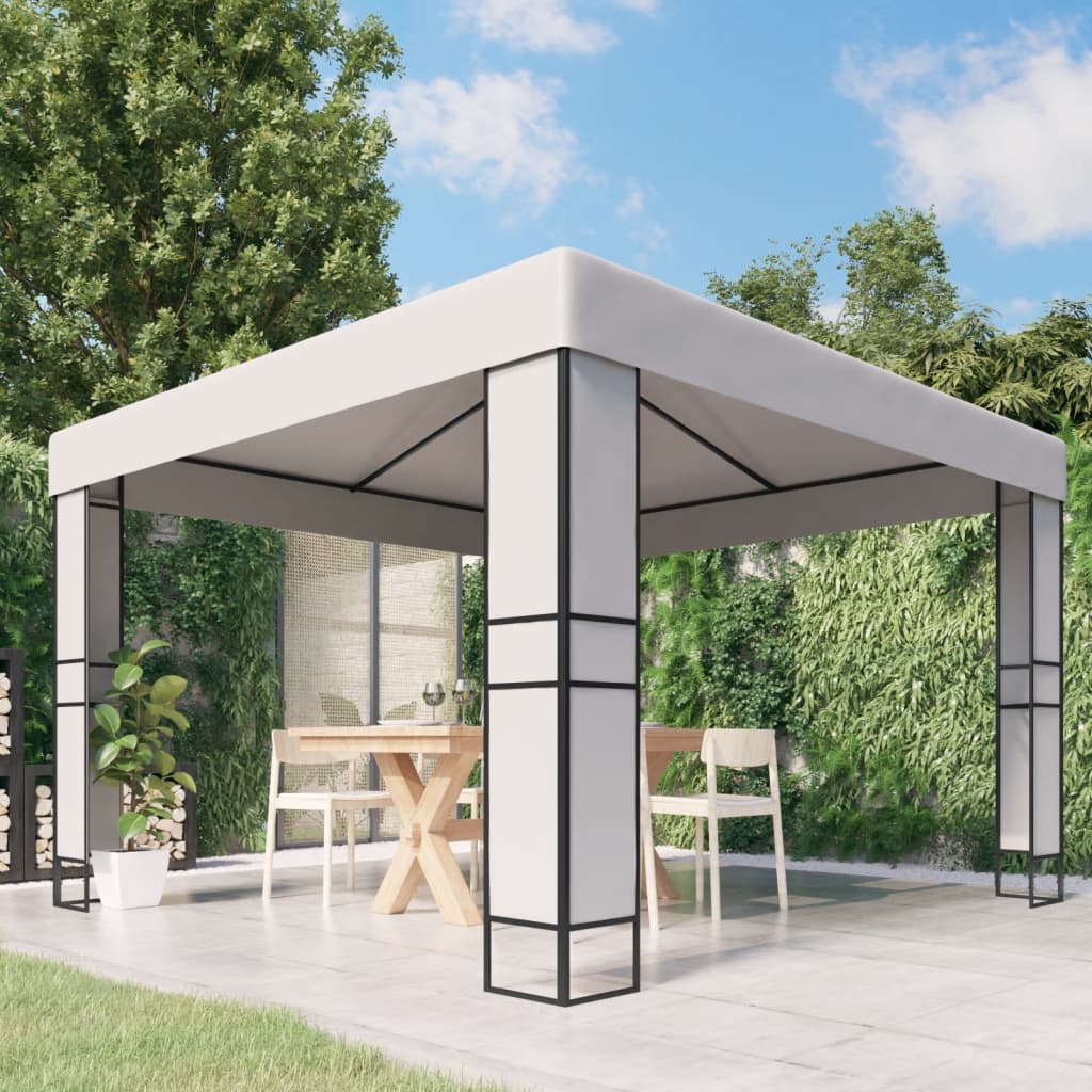 E-shop Multidom Altánok s dvojitou strieškou 3x3 m, biely