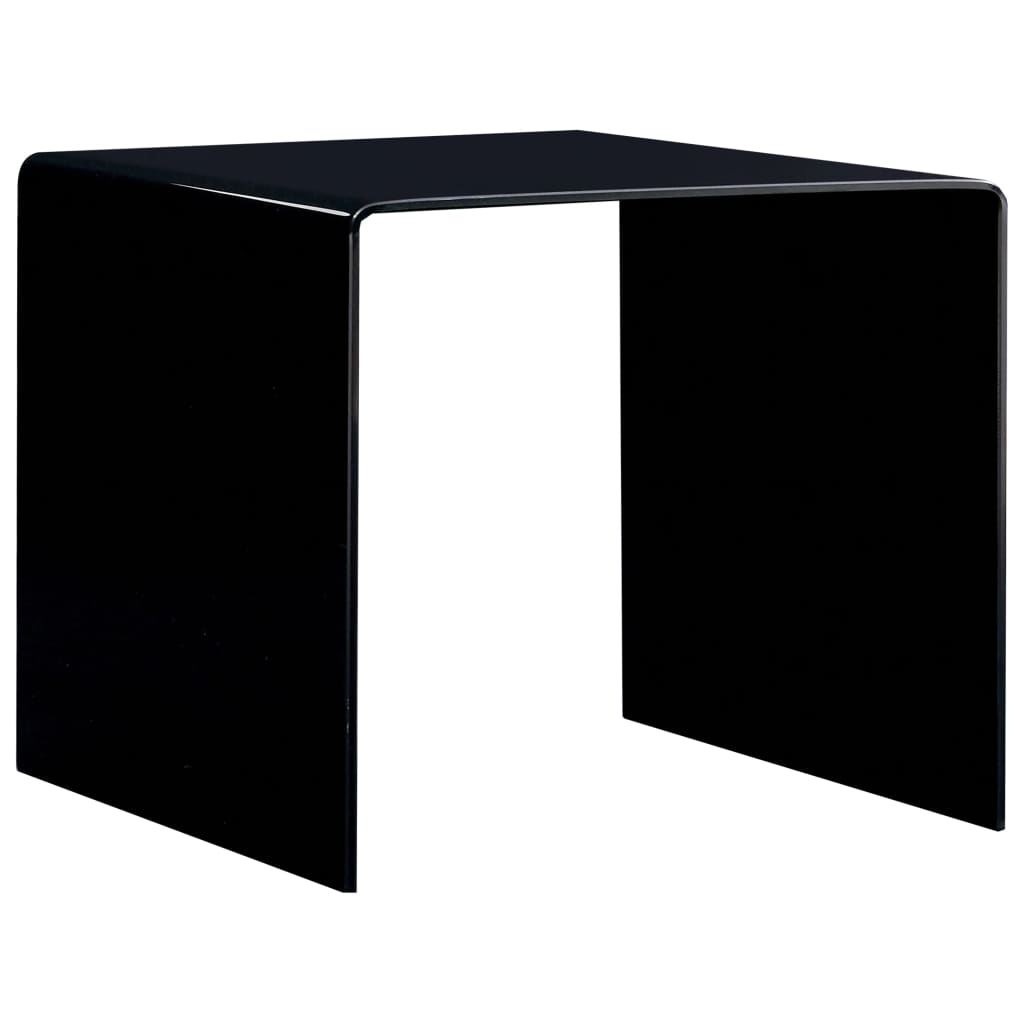 E-shop Multidom Konferenčný stolík, čierny 50x50x45 cm, tvrdené sklo