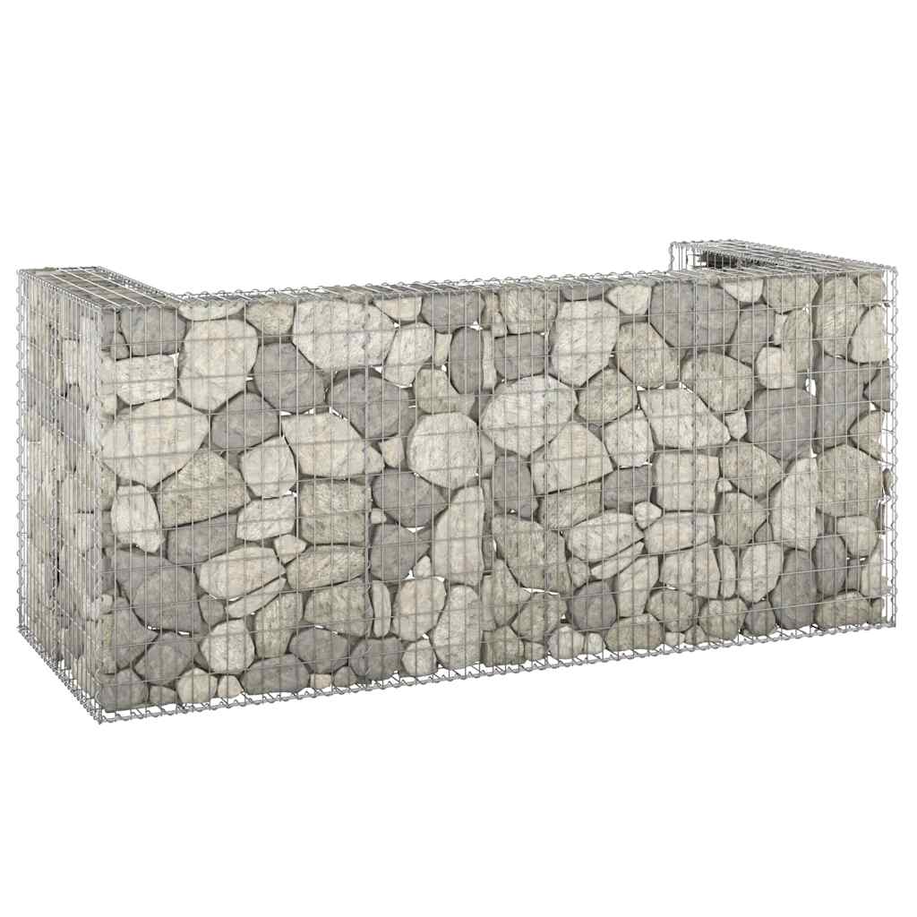 E-shop Multidom Gabiónová stena na odpadkové koše, oceľ 254x100x110 cm