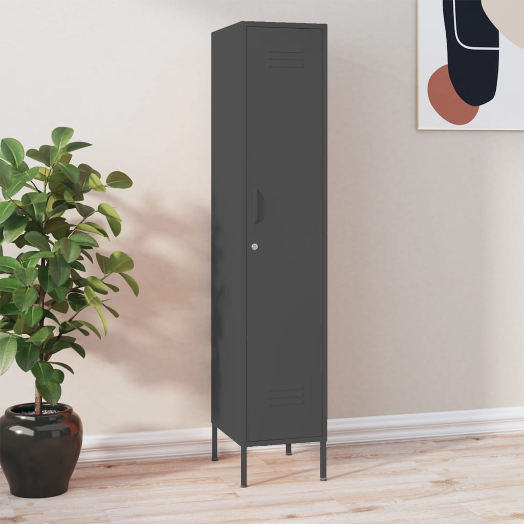 E-shop Multidom Uzamykacia skriňa antracitová 35x46x180 cm oceľová