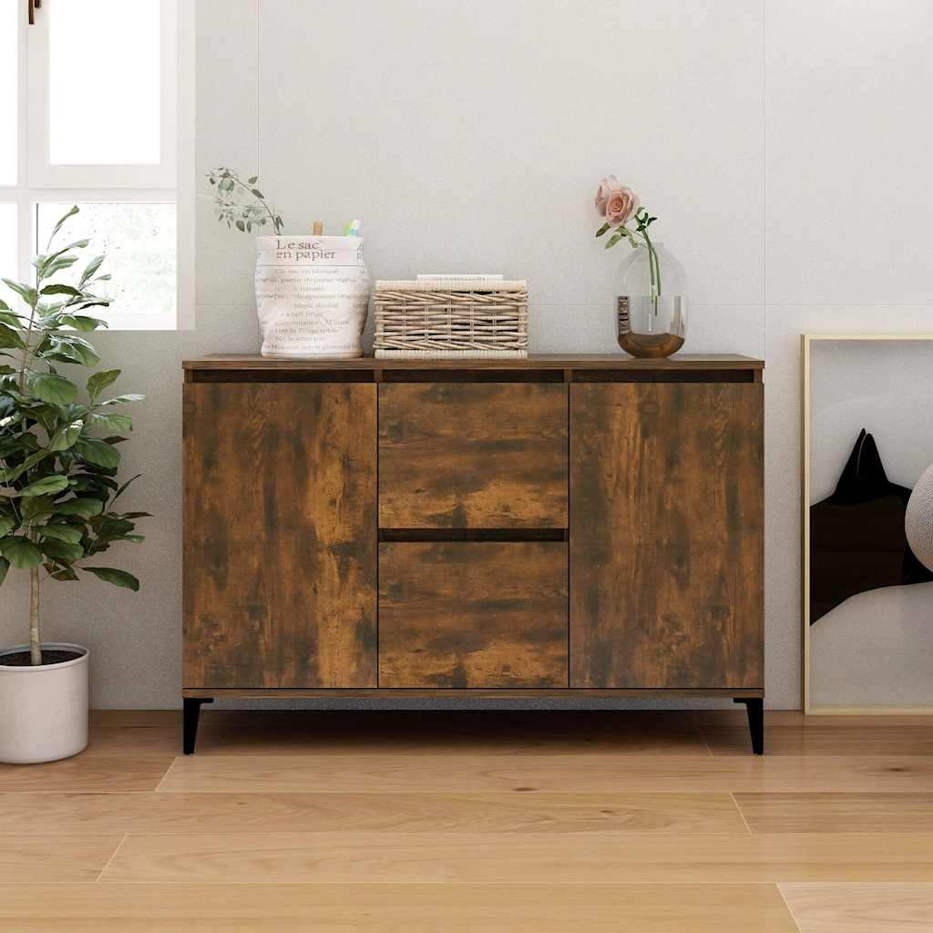 E-shop Multidom Komoda dymový dub 102x35x70 cm spracované drevo