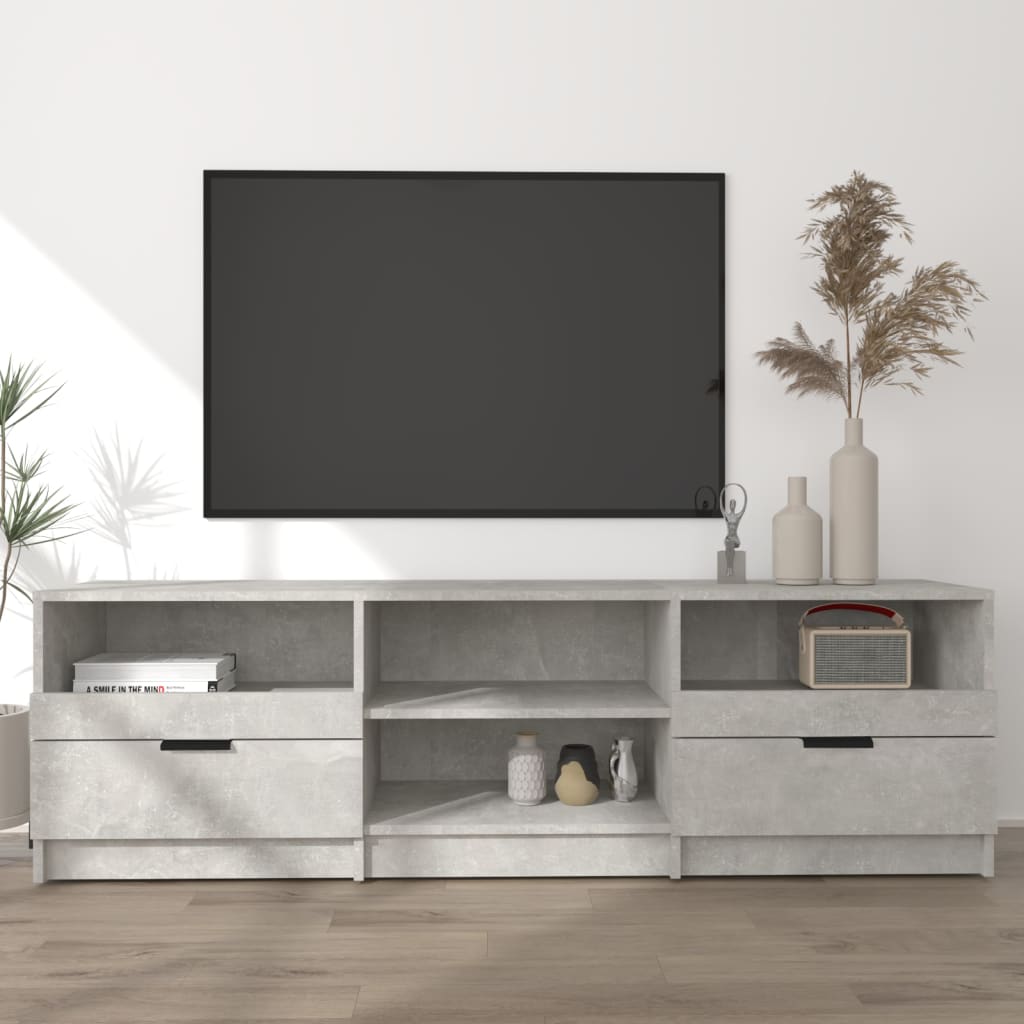 E-shop Multidom TV stolík betónový sivý 150x33,5x45 cm spracované drevo