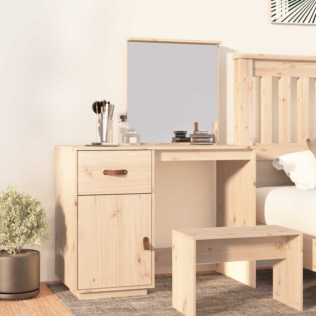 E-shop Multidom Toaletný stolík 95x50x134 cm masívne borovicové drevo