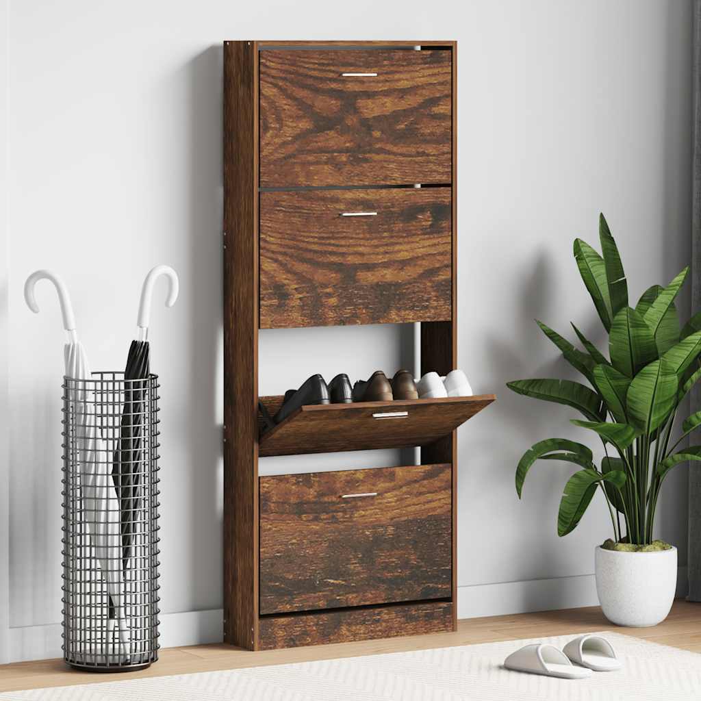 E-shop Multidom Botník dymový dub 59x17x150 cm spracované drevo