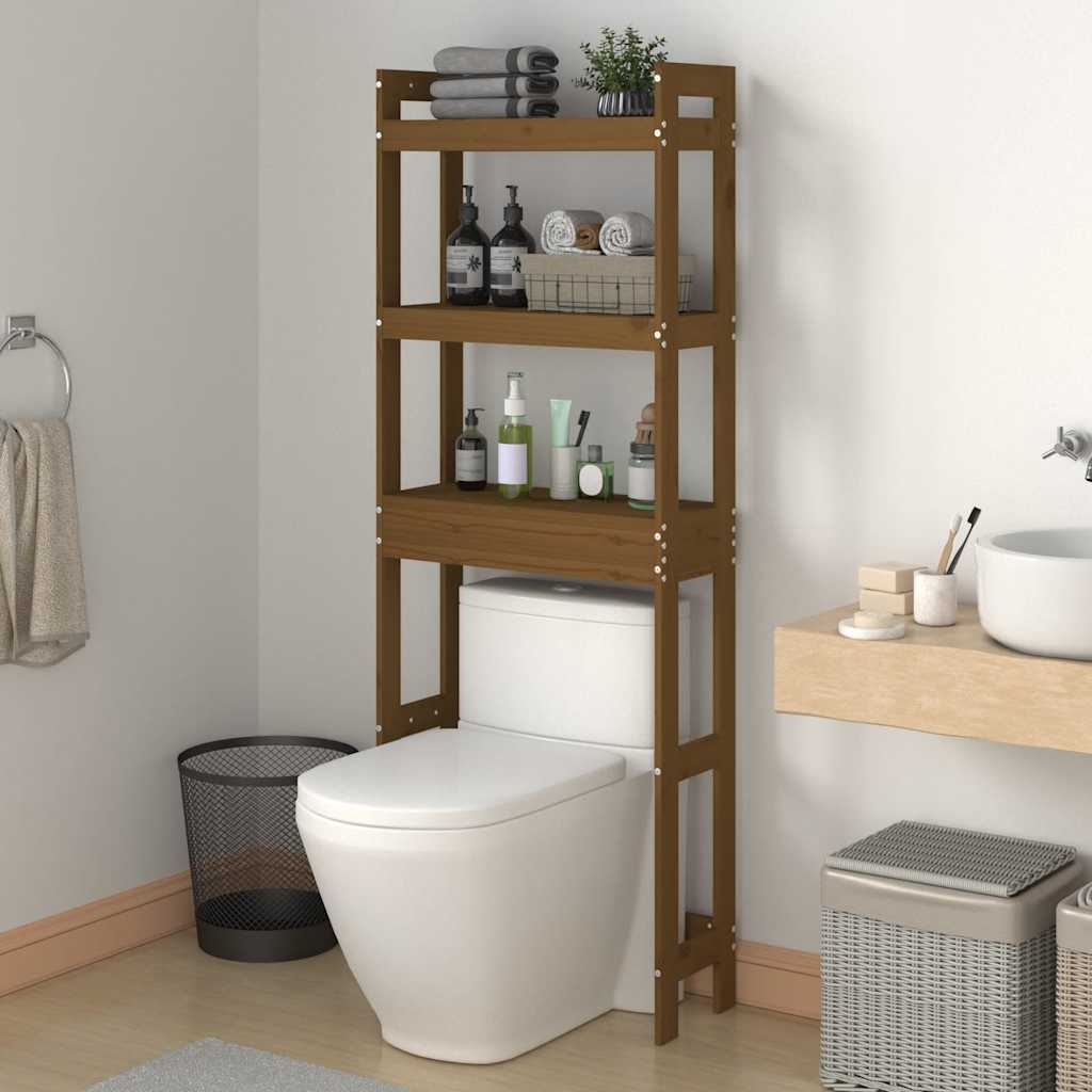 E-shop Multidom Toaletný stojan medovohnedý 63x26x171 cm masívna borovica