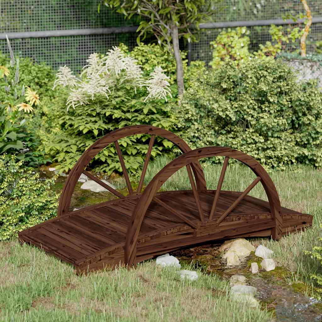 E-shop Multidom Záhradný most s polovičným kolesom 99x50x38 cm masívna jedľa