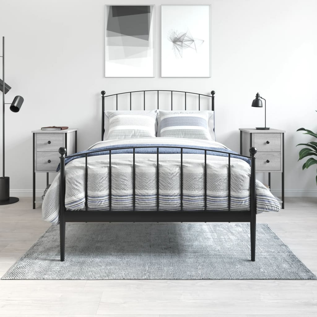 E-shop Multidom Nočné stolíky 2 ks, sivá sonoma 32x42x70 cm, kompozitné drevo
