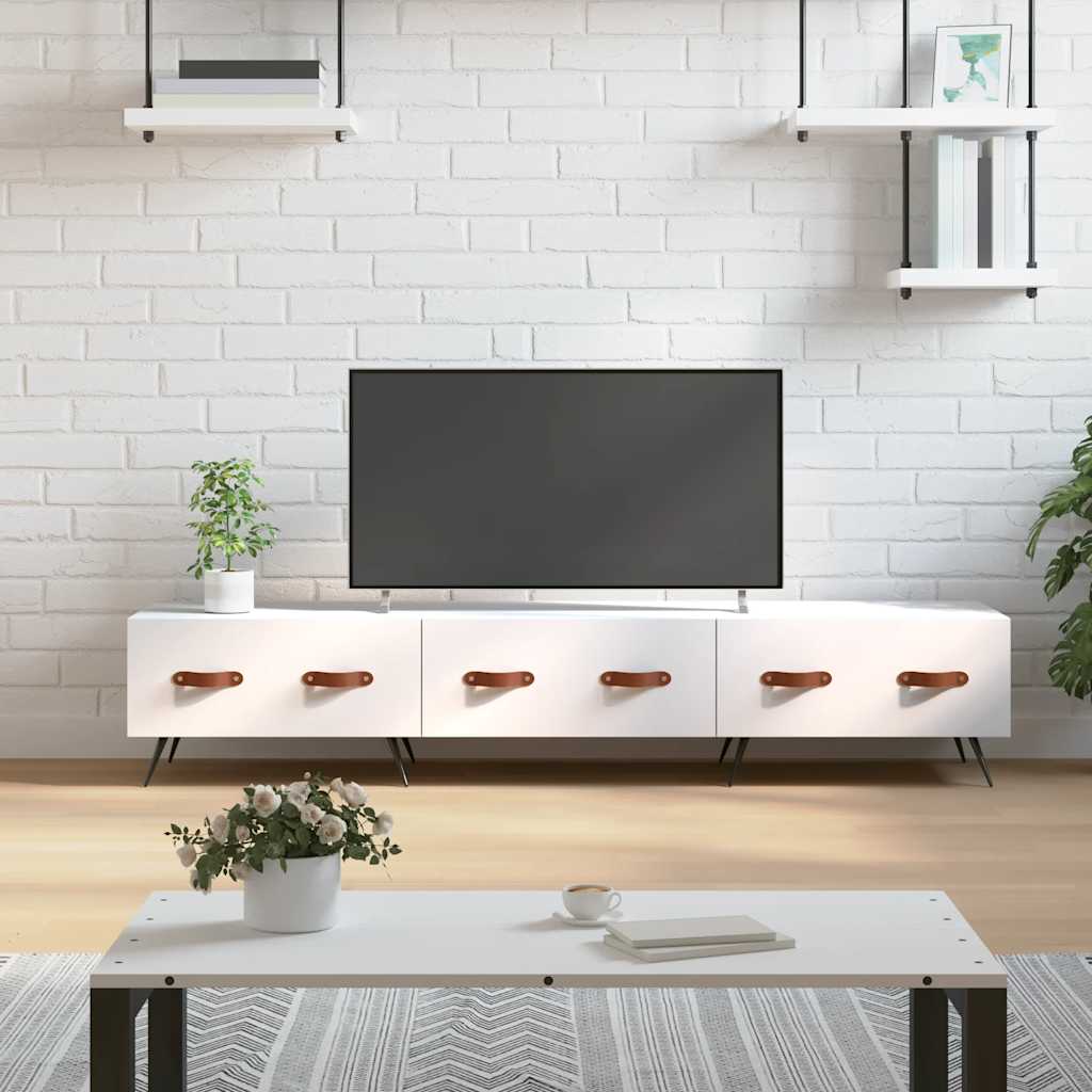 E-shop Multidom TV skrinka, biela 150x36x30 cm, kompozitné drevo