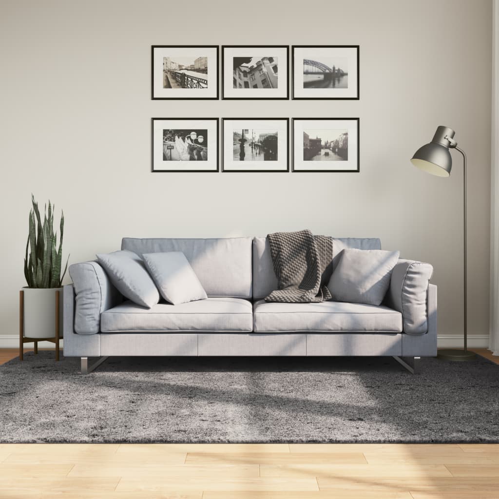 E-shop Multidom Koberec HUARTE krátky vlas mäkký umývateľný antracit 160x230 cm