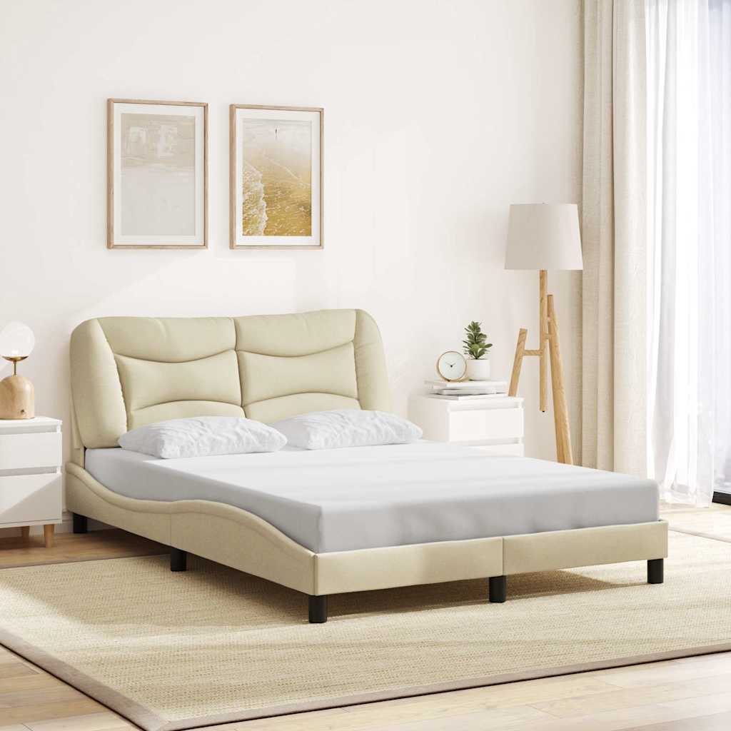 E-shop Multidom Rám postele bez matraca Hvar krémová 120x200 cm látka