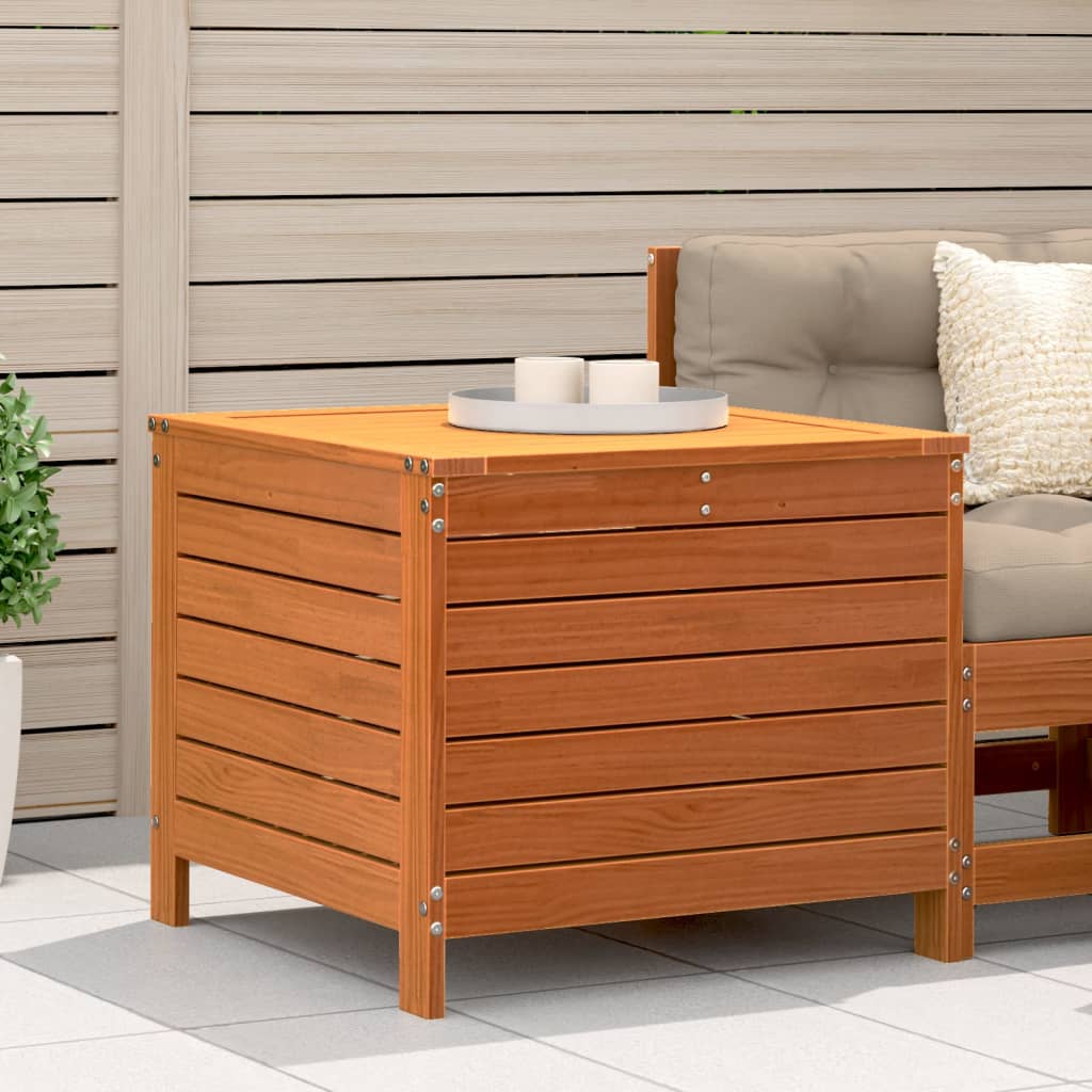 E-shop Multidom Záhradná taburetka voskovohnedá 62x63,5x53,5cm borovicový masív