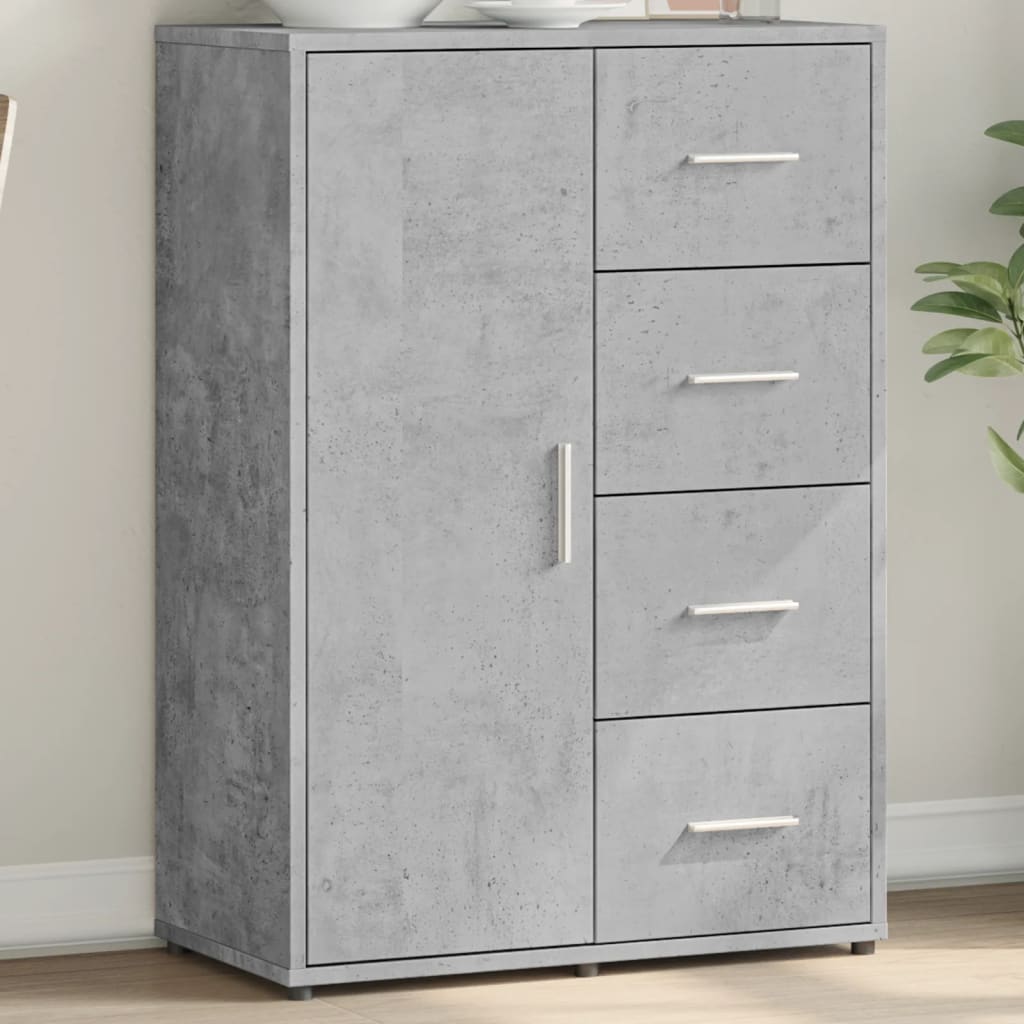 E-shop Multidom Komoda, betónovo sivá 60x31x84 cm, kompozitné drevo